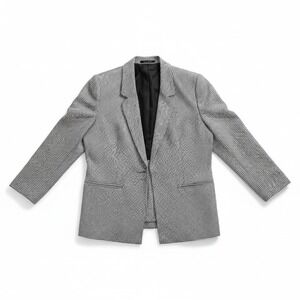 Barrie Stephens Vintage Houndstooth Black White Blazer, Woman's Size 8, USA